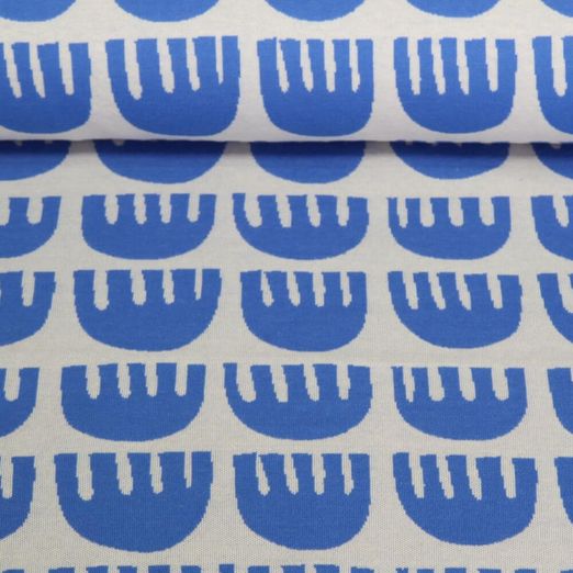 Jersey jacquard bio - Hamburger Liebe Picknick Tulips Bleu
