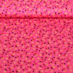 Raso de algodón orgánico - estampado digital cerezas de picnic rosa