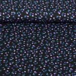 Bio Baumwoll-Satin - Digitaldruck Picknick Cherries Schwarz