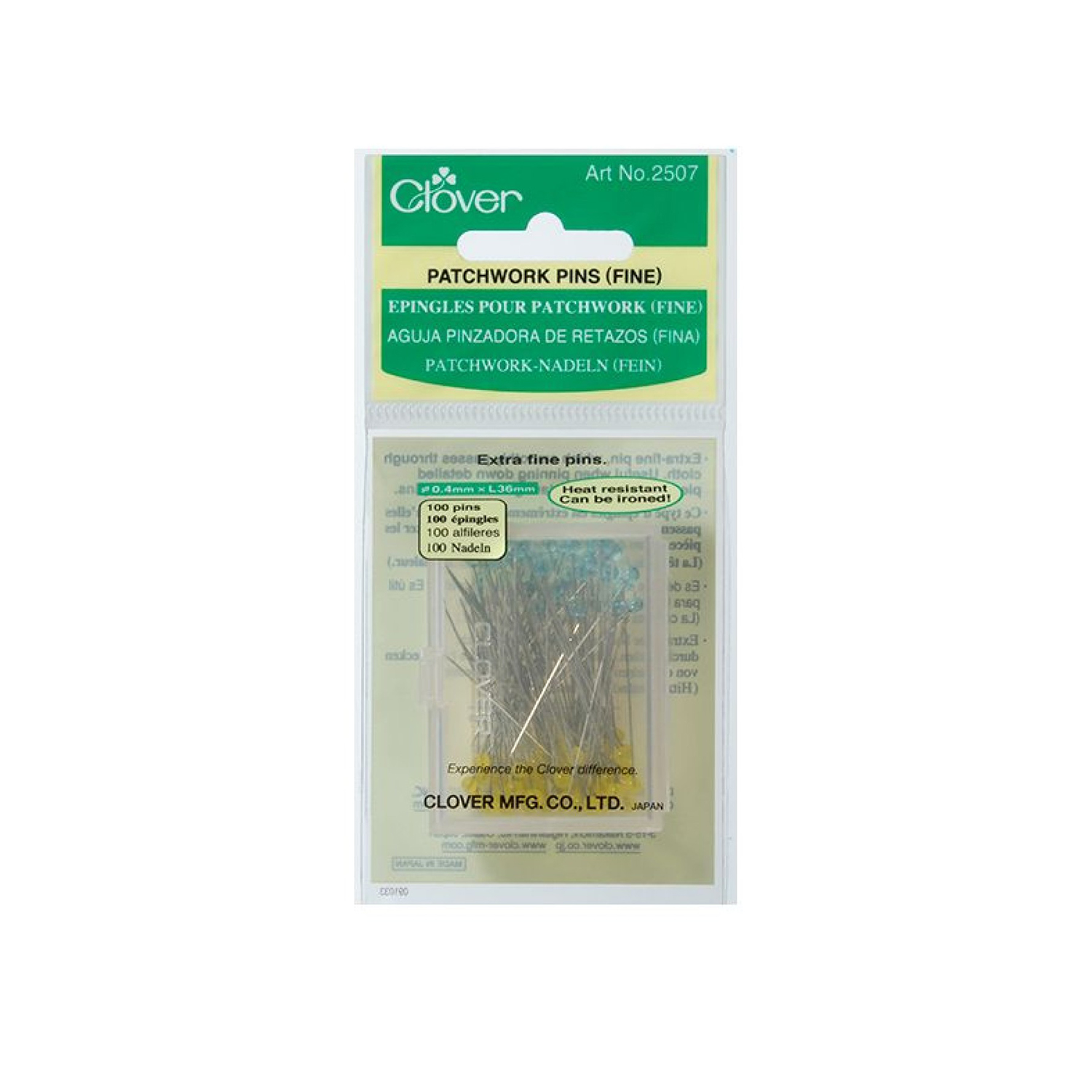 CLOVER - Patchwork Nadeln fein 36 x 0,4mm - 100 Stück-0 CLOVER - Patchwork Nadeln fein 36 x 0,4mm - 100 Stück-0