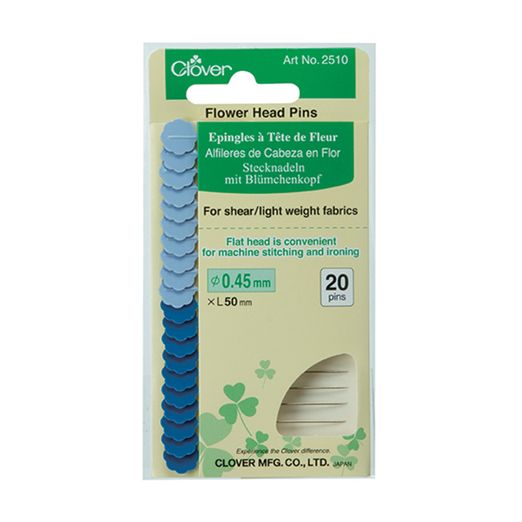 CLOVER - Blumenkopf Stecknadeln fein - 50 x 0,55mm - 20 Stück CLOVER - Blumenkopf Stecknadeln fein - 50 x 0,55mm - 20 Stück