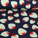 Bio Sommersweat - Hamburger Liebe Digitaldruck Picknick Strawberries Navy