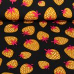 Bio Sommersweat - Hamburger Liebe Digitaldruck Picknick Strawberries Schwarz