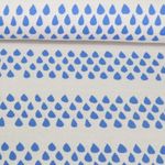 Jersey jacquard bio - Hamburger Liebe Picknick Drops Ecru Bleu