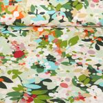 Coton - Fleurs de printemps Vert