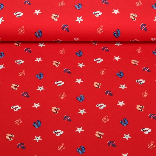 Jersey - Paires de tongs Rouge