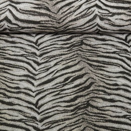 Canvas Jacquard - Tiger Grau Schwarz