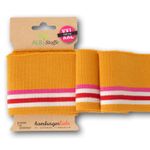 Bords côtes Cuff Me College - Picknick - Jaune moutarde Rose vif