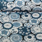Toile canevas Jacquard - Ombrelles japonaises Bleu