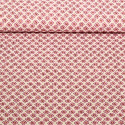 Seersucker - Fleurs vintage Mauve