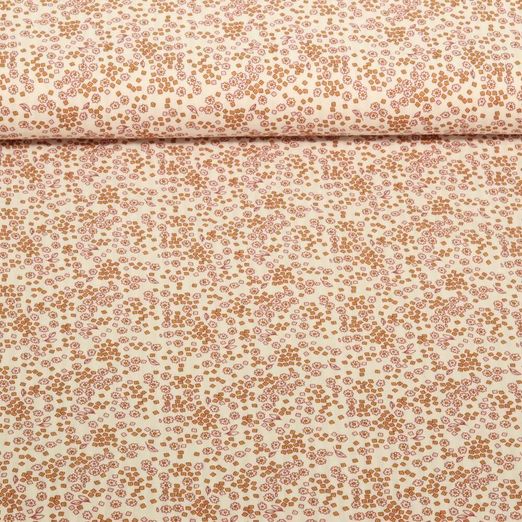 Seersucker - Petites fleurs vintage Orange