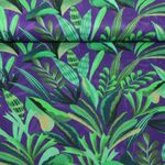 Voile de coton - Impression digitale Palmiers Violet