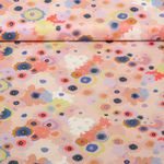 Voile de coton - Impression digitale Fleurs Rose