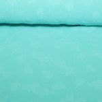 Tissu robes et blouses Ramona - Look usé Uni Aqua