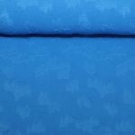 Tissu robes et blouses Ramona - Look usé Uni Bleu roi
