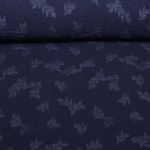 Tissu robes et blouses Ramona - Look usé Uni Bleu marine