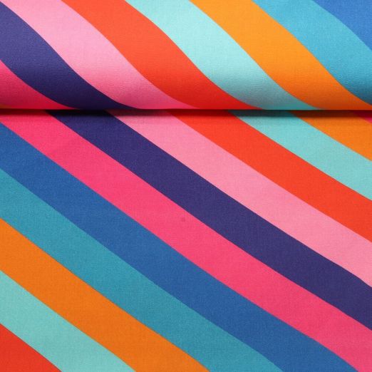 Outdoorstoff Hugo & Hilda - Diagonale Streifen Multicolor Outdoorstoff Hugo & Hilda - Diagonale Streifen Multicolor