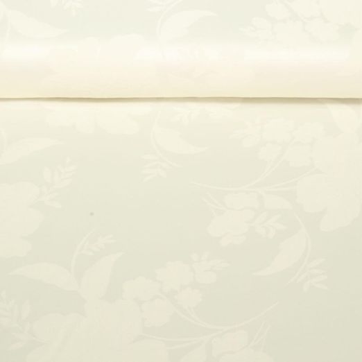 Tissu robes et blouses Béa - Fleurs ton sur ton Ecru
