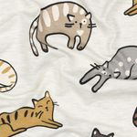 Jersey - Cats Beige Melange Garnfärgad