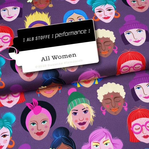 Albstoffe Performance Kollektion - All Woman Mauve