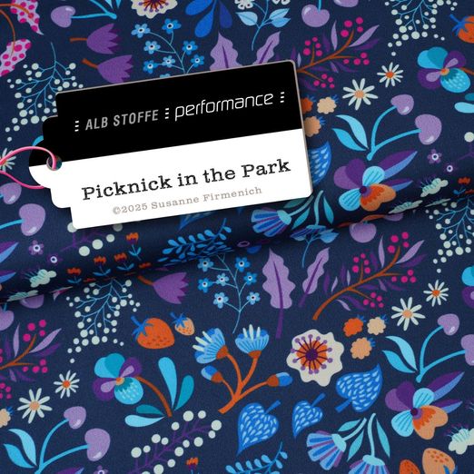 Collection Performance Albstoffe - Picknick in the park Bleu marine foncé Collection Performance Albstoffe - Picknick in the park Bleu marine foncé