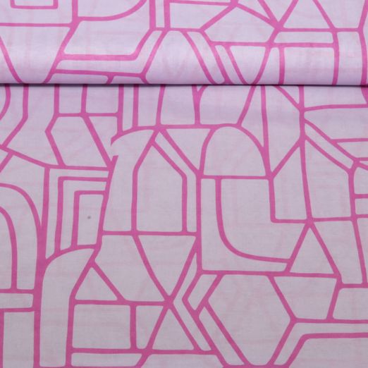 Voile de coton - Nerida Hansen Impression digitale Town Lilas
