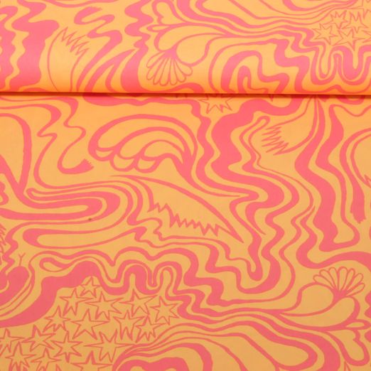 Popeline de coton - Nerida Hansen The Wanderer Orange