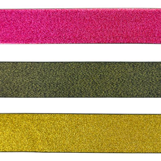 Bande élastique à paillettes 40mm - au mètre Bande élastique à paillettes 40mm - au mètre