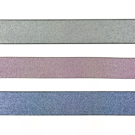Bande élastique à paillettes 25mm - au mètre Bande élastique à paillettes 25mm - au mètre