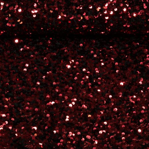 Tissu stretch paillettes - Rouge