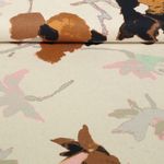 Viskoseleinen - Große Blüten Beige
