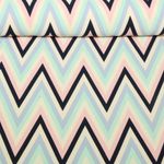 Tissu robes et blouses stretch - Tourbillons Zigzag Vert menthe