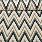 Tissu robes et blouses stretch - Tourbillons Zigzag Vert