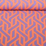 Kleider und Blusenstoff - Stretch Twill Graphisch Koralle