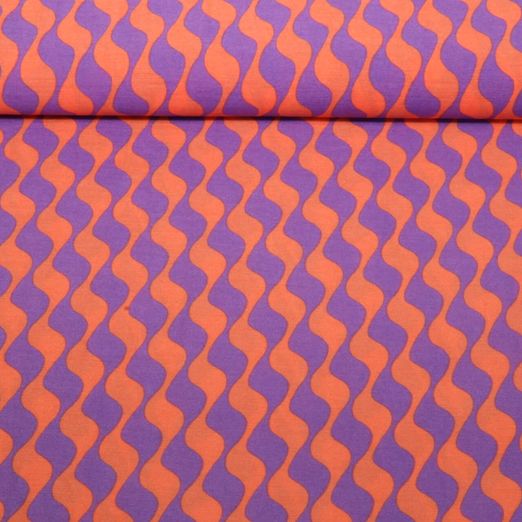 Tissu robe et blouse - Vagues Violette