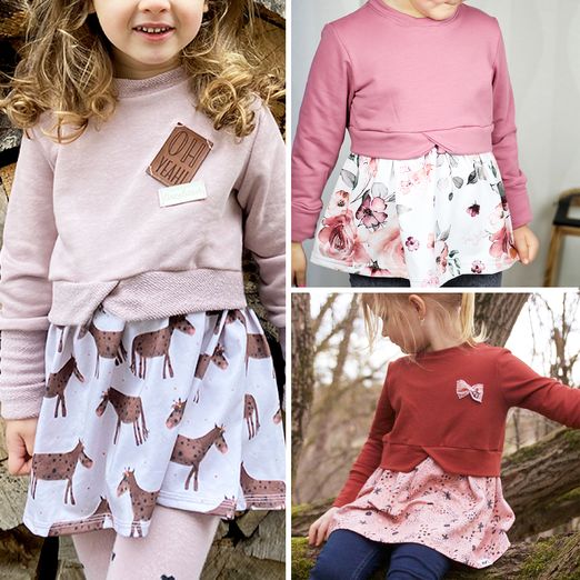 Pullover - Girly Sweater 110-158 - Schnittmuster eBook