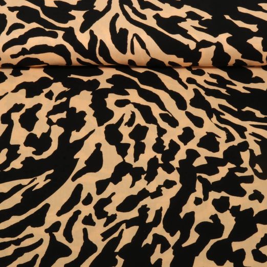 Viskose-Popeline - Bambus Tiger Pfirsich