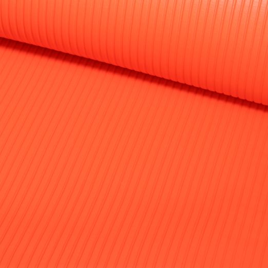 Simili synthétique plissé - Orange - Au mètre