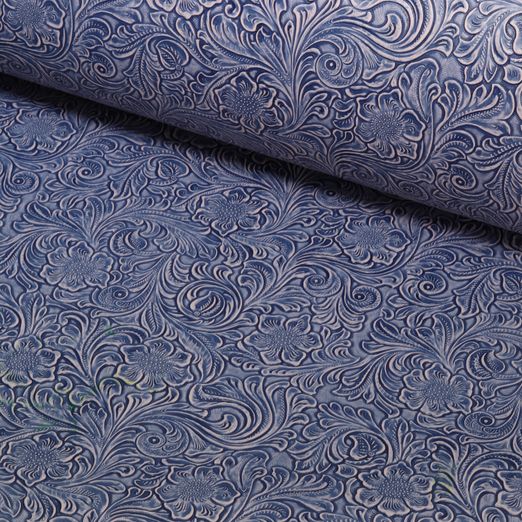 Simili synthétique Taylor - Bleu - Au mètre Simili synthétique Taylor - Bleu - Au mètre