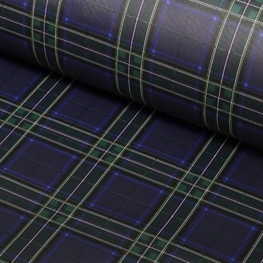 Kunstleder Tartan - marine - Meterware Kunstleder Tartan - marine - Meterware