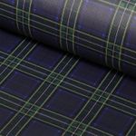 Kunstleder Tartan - marine - Meterware