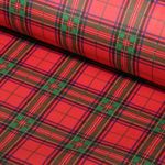 Kunstleder Tartan - rot - Meterware Kunstleder Tartan - rot - Meterware