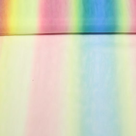 Tulle souple - Rayures arc-en-ciel Multicolore
