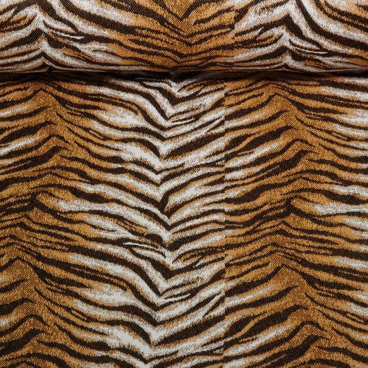 Canvas Jacquard - Tiger Kupfer Braun