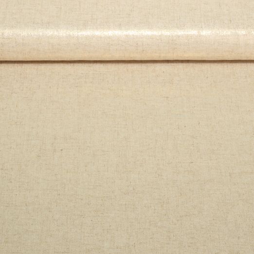 Viskoseleinen - Goldfoliert Naturbeige