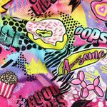 Sommersweat - French Terry Digitaldruck Donuts Fuchsia Multicolor Sommersweat - French Terry Digitaldruck Donuts Fuchsia Multicolor