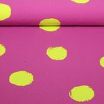 Jersey - Gros pois Fuchsia