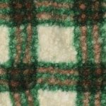 Látka kabátu - Boucle check zeleno-béžová Látka kabátu - Boucle check zeleno-béžová