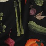 Canvas de algodão - Impressão digital legumes preto
