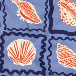 Baumwoll-Canvas - Muscheln Jeansblau Baumwoll-Canvas - Muscheln Jeansblau